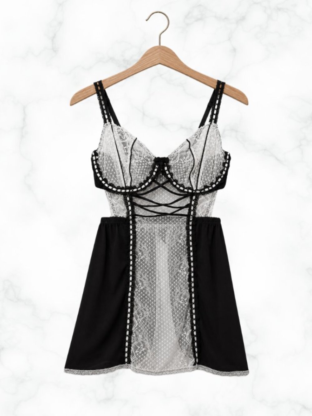 NWOT | TORRID Retro Bombshell Lace French Maid Apron Skirt Lingerie Costume Sz 2